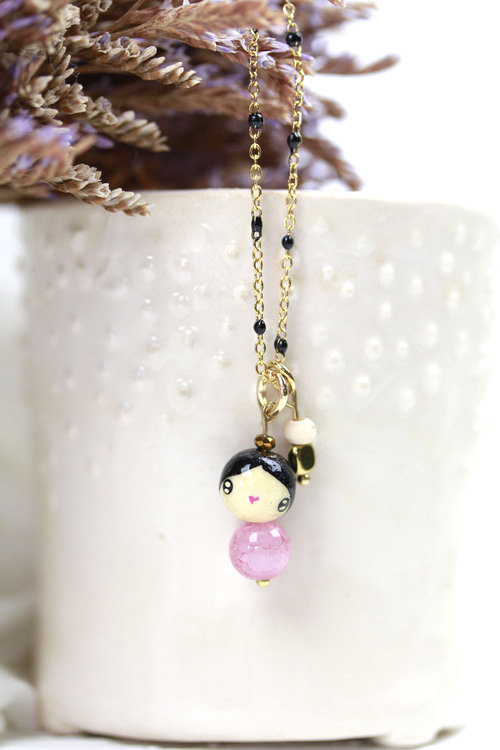 (image pour) Collier Pia Rose Bohème